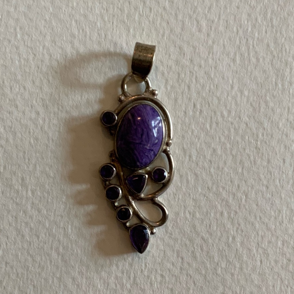 Vintage Siberian Quartz with Amethyst pendant